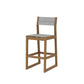 POLYWOOD EDGE Sling Bar Side Chair — Natural / Metallic Sling