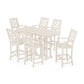 POLYWOOD Chinoiserie Arm Chair 7-Piece Bar Set — Sand