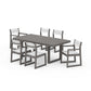 POLYWOOD EDGE Sling 7-Piece Dining Set — Driftwood / White Sling