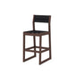 POLYWOOD EDGE Sling Bar Side Chair — Mahogany / Black Sling