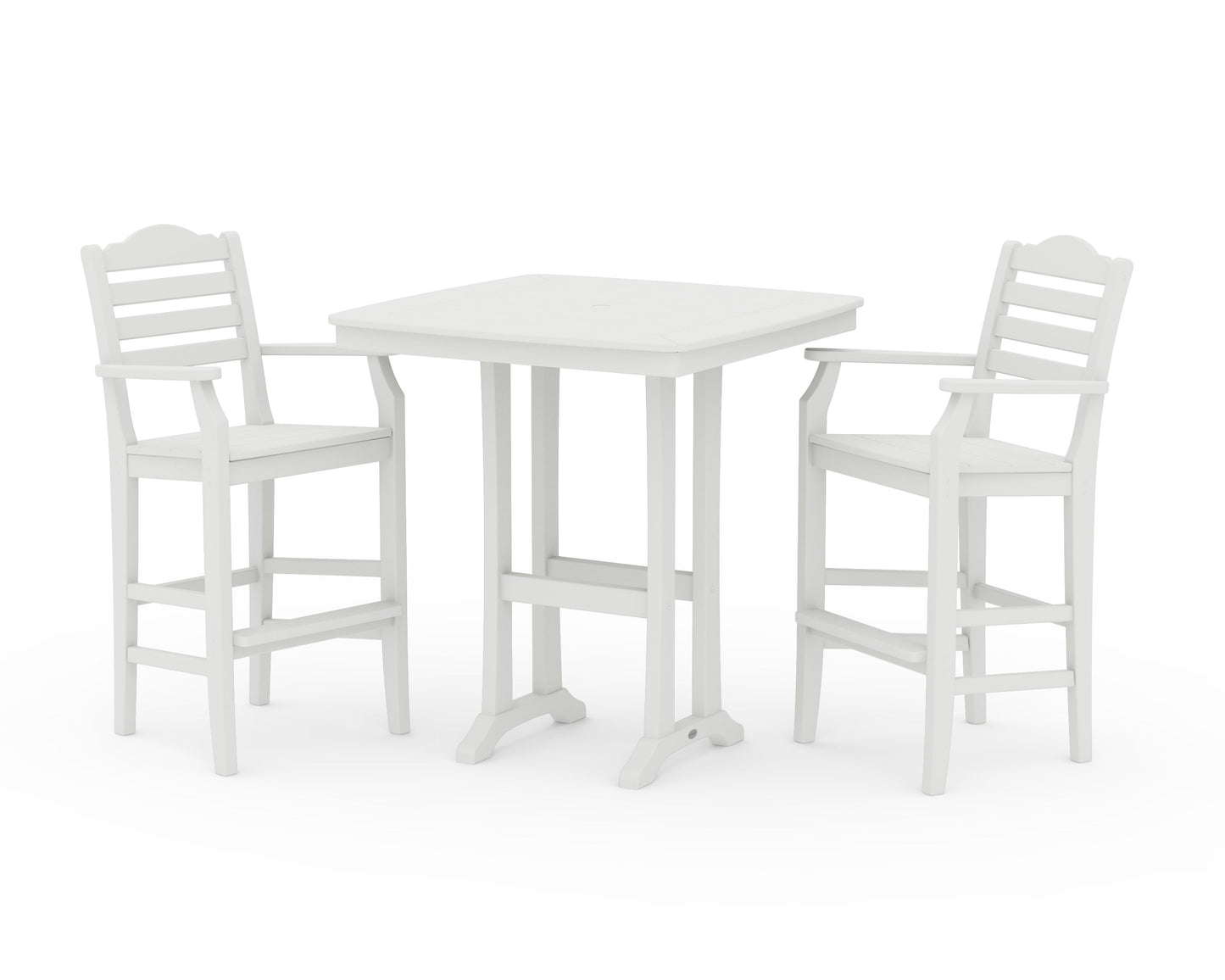 POLYWOOD Savannah 3-Piece Bar Set — Vintage White