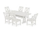 POLYWOOD Braxton 7-Piece Farmhouse Dining Set With Trestle Legs — Vintage White