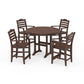 POLYWOOD Savannah 5-Piece Round Counter Set — Mahogany
