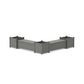 POLYWOOD 48" Vineyard L- Shaped Planter Storage Bench Corner Set- Large — Slate Grey