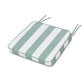 POLYWOOD Chinoiserie Arm Chair Seat Cushion — Cabana Stripe Glacier Spa