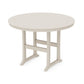 POLYWOOD Nautical Trestle 60" Round Bar Table — Sand