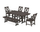 POLYWOOD Braxton 6-Piece Farmhouse Dining Set — Vintage Coffee