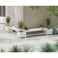 POLYWOOD 60" Nautical L- Shaped Planter Bench Corner Set
