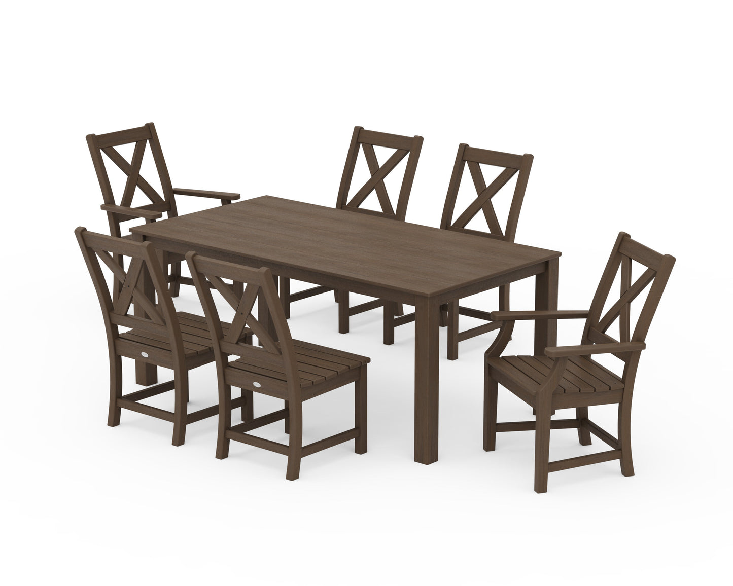 POLYWOOD Braxton 7-Piece Parsons Dining Set — Kona