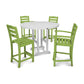 POLYWOOD La Casa Café 5-Piece Round Farmhouse Counter Dining Set/2 Counter Side Chairs + 2 Counter Arm Chairs + Round Counter Table FREE SHIPPING