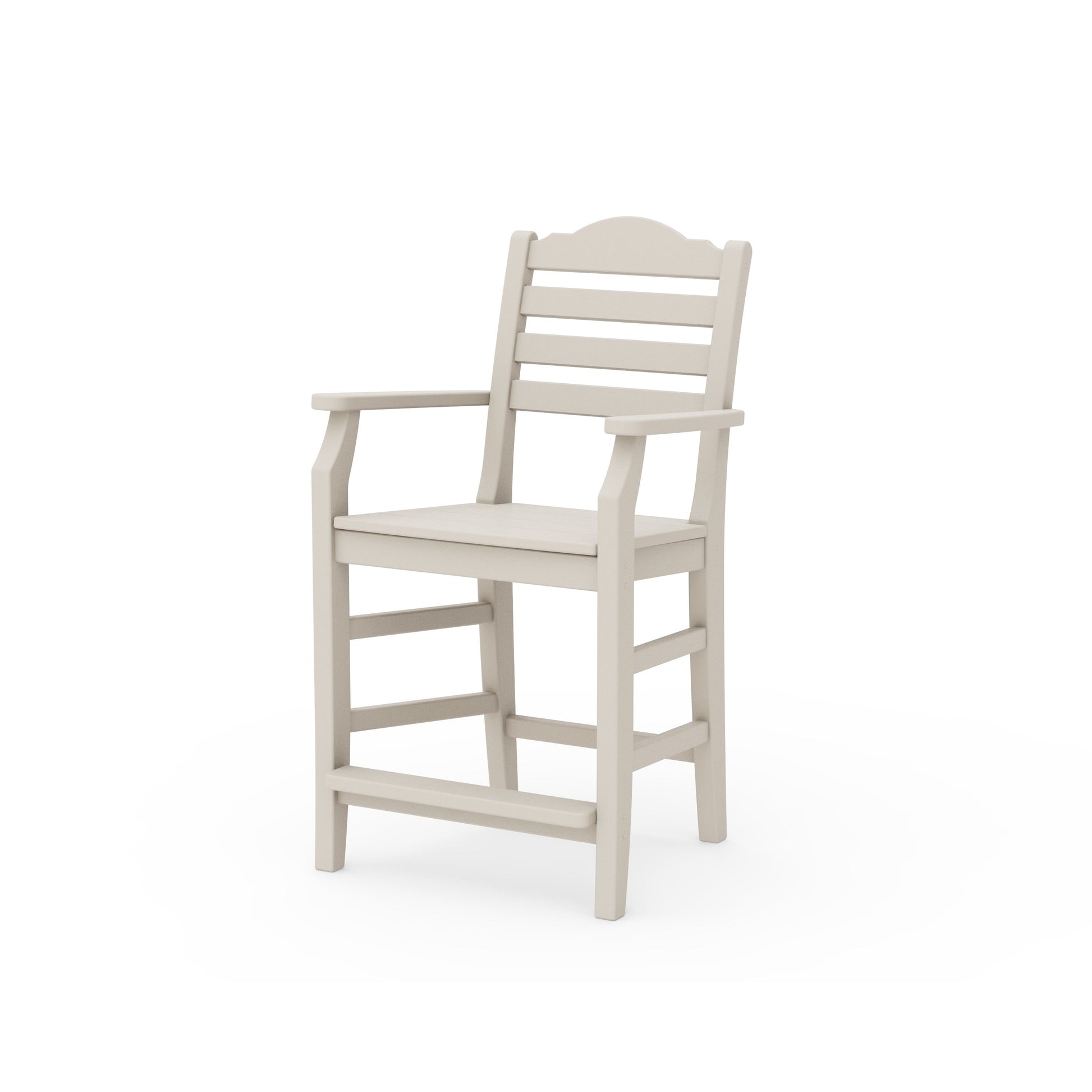 POLYWOOD Savannah Counter Arm Chair — Sand