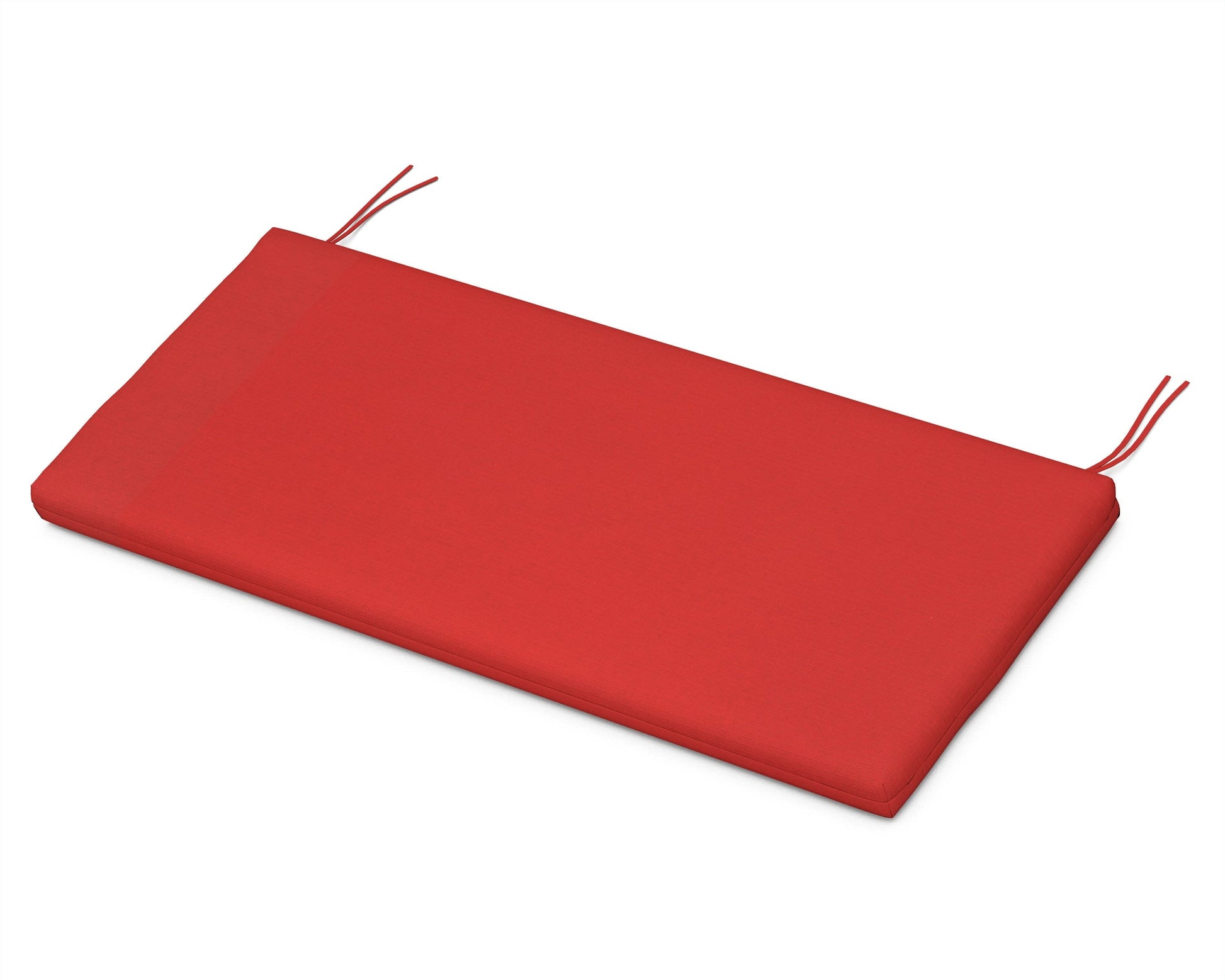 POLYWOOD Bench Seat Cushion - 17.25"D x 43.5"W x 2.5"H — Crimson Linen