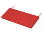 POLYWOOD Bench Seat Cushion - 17.25"D x 43.5"W x 2.5"H — Crimson Linen