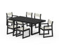 POLYWOOD EDGE Sling 7-Piece Dining Set — Black / Parchment Sling