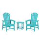 POLYWOOD South Beach Casual Chair 3-Piece Set with 18" South Beach Side Table FREE SHIPPING