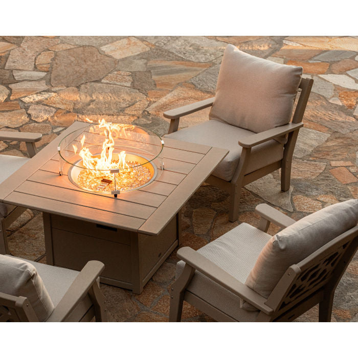 POLYWOOD Square 42" Fire Pit Table FREE SHIPPING