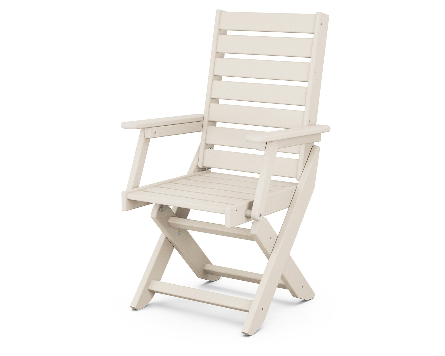 POLYWOOD Captain Folding Dining Chair — Sand