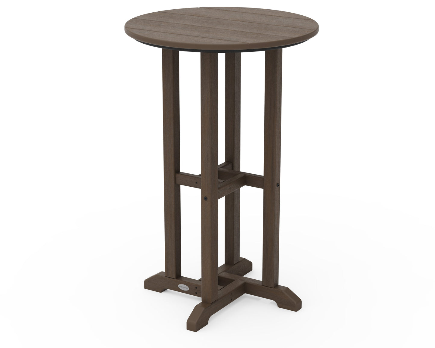 POLYWOOD 24" Round Farmhouse Counter Bistro Table — Kona