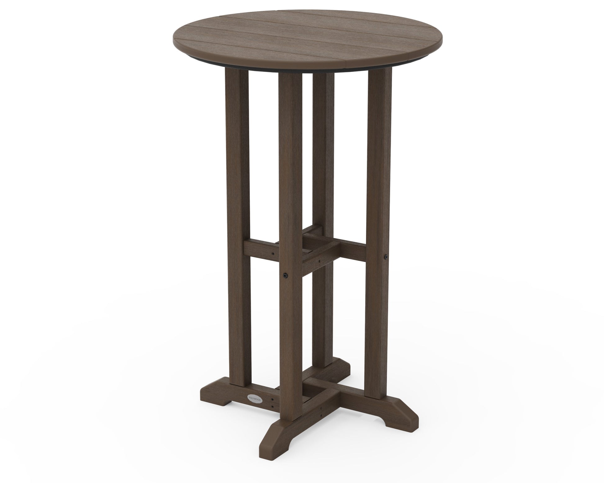 POLYWOOD 24" Round Farmhouse Counter Bistro Table — Kona