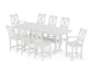 POLYWOOD Braxton 9-Piece Counter Set with Trestle Legs — White