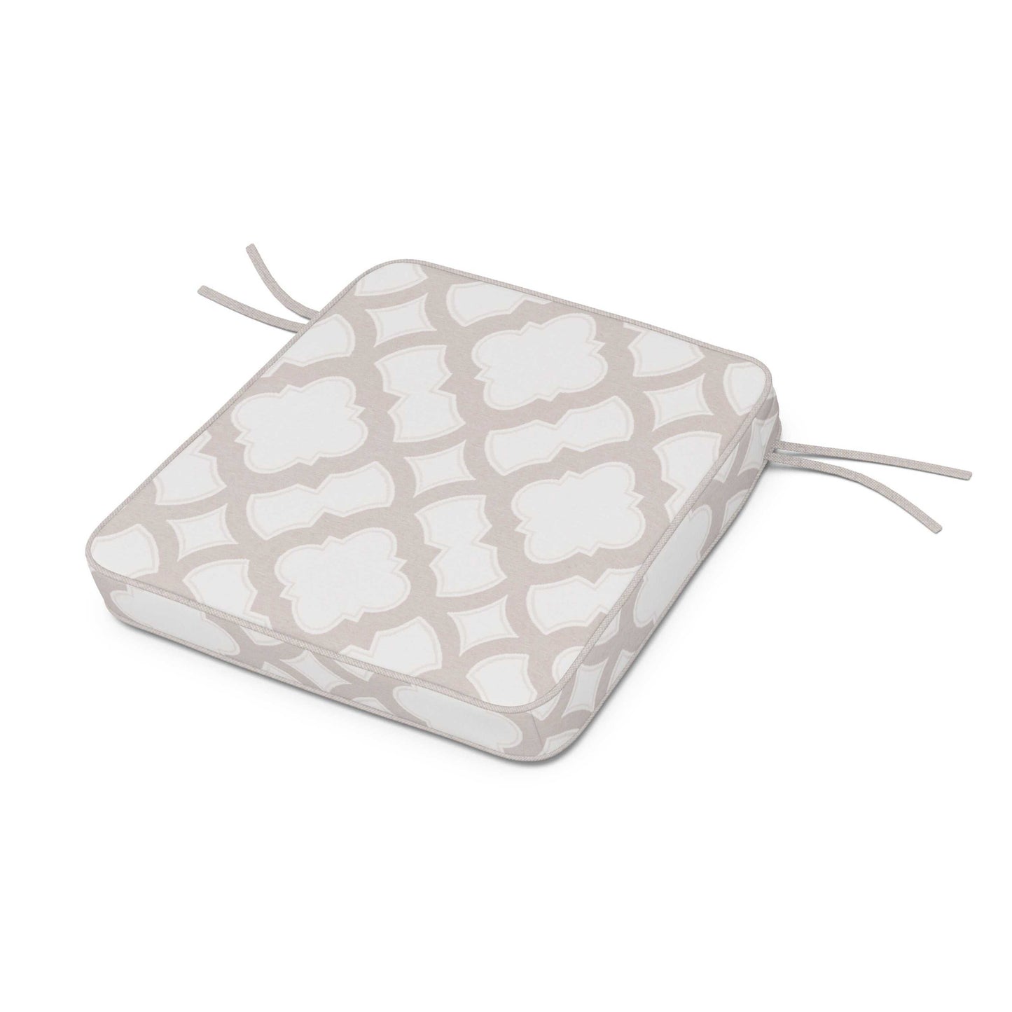 POLYWOOD Acadia Dining Arm Seat Cushion — Trellis Dune Burlap