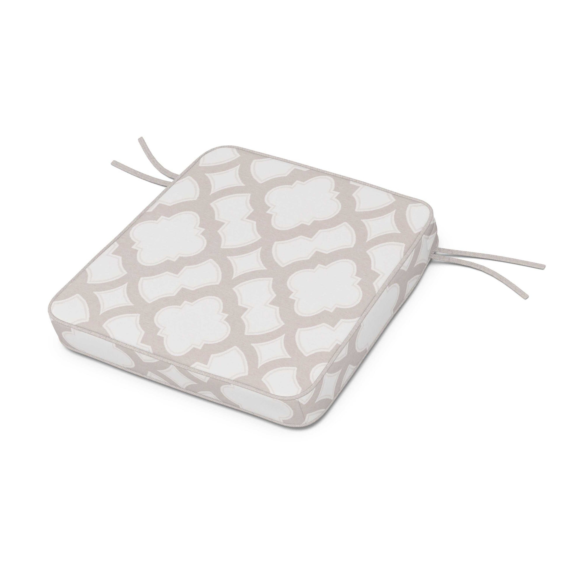 POLYWOOD Acadia Dining Arm Seat Cushion — Trellis Dune Burlap