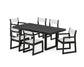 POLYWOOD EDGE Sling 7-Piece Dining Set — Black / White Sling