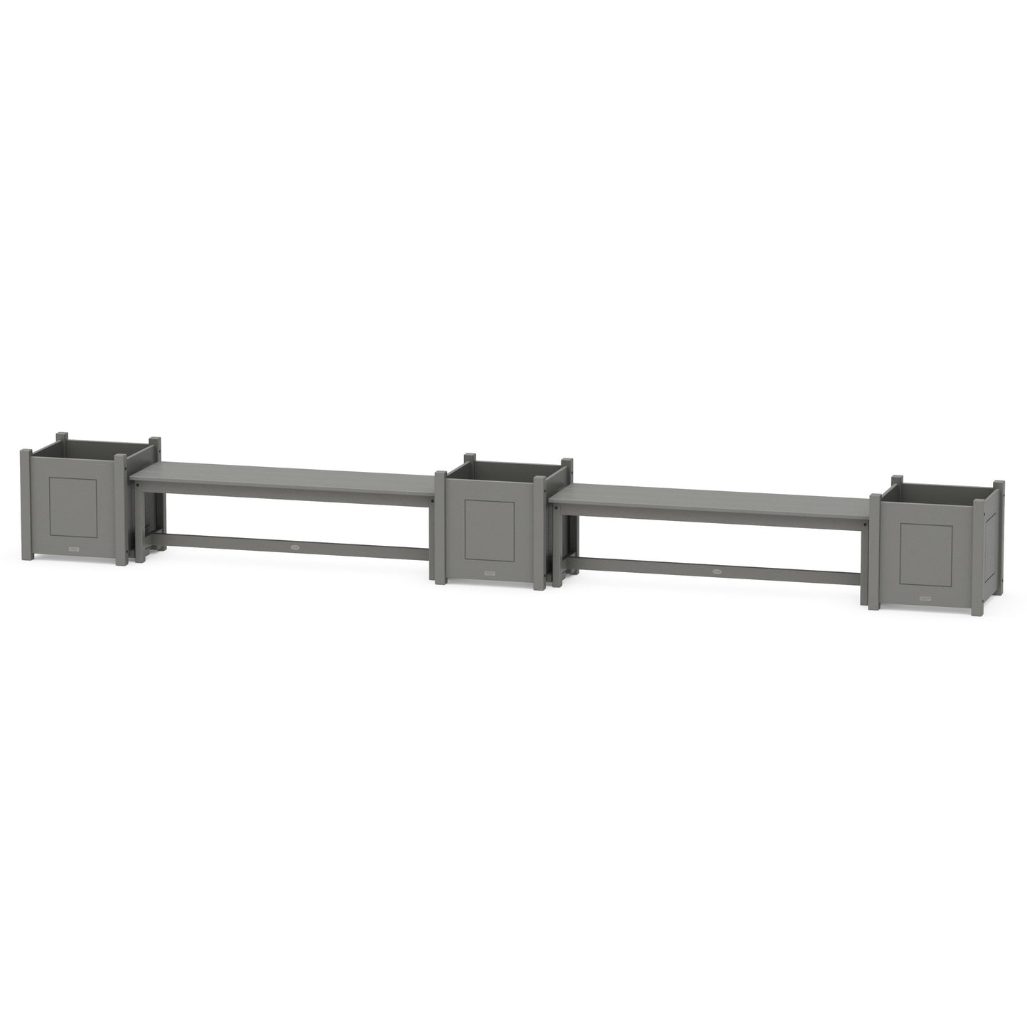 POLYWOOD 60" Country Living L- Shaped Planter Bench Corner Set - Large