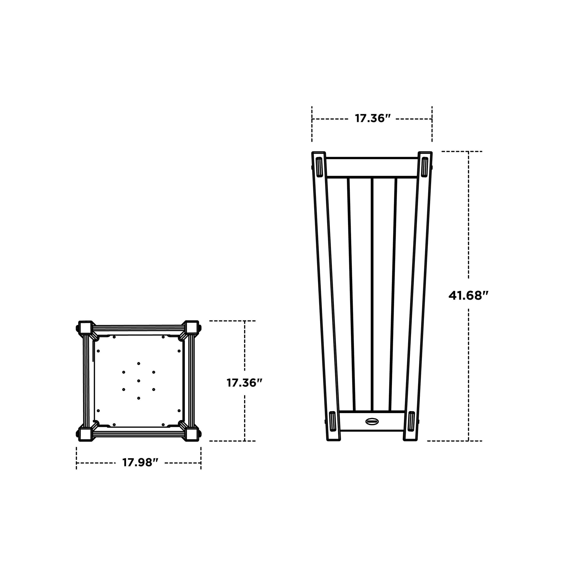 POLYWOOD Vineyard Tapered Square Tall Planter Box