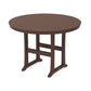 POLYWOOD Nautical Trestle 60" Round Bar Table — Mahogany