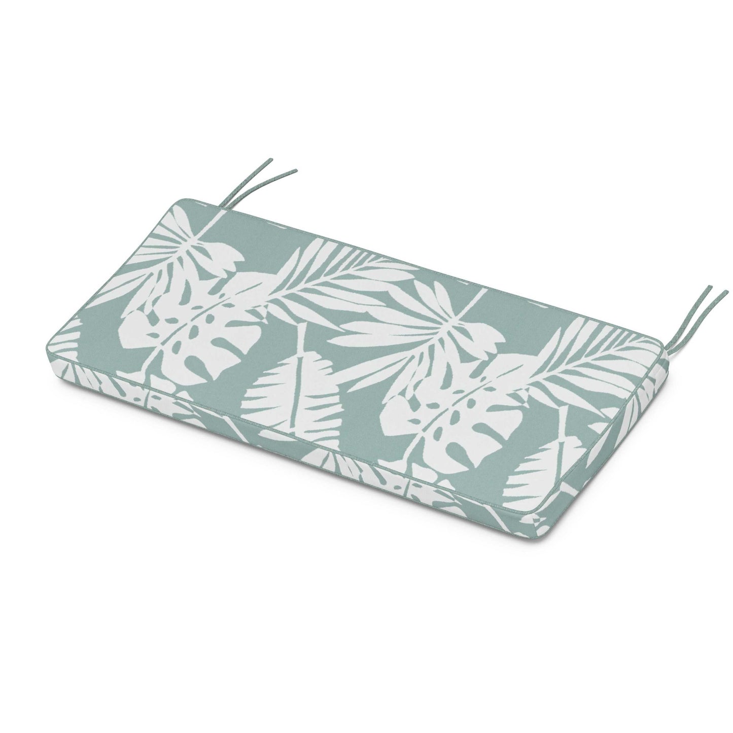POLYWOOD Chinoiserie Bench Seat Cushion — Leaf Glacier Spa