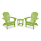 POLYWOOD South Beach 3-Piece Folding Adirondack Set FREE SHIPPING
