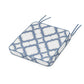 POLYWOOD Chinoiserie Side Chair Seat Cushion — Trellis Sky Blue