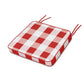 POLYWOOD Chinoiserie Arm Chair Seat Cushion — Buffalo Plaid Crimson