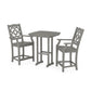 POLYWOOD Chinoiserie 3-Piece Counter Set — Slate Grey