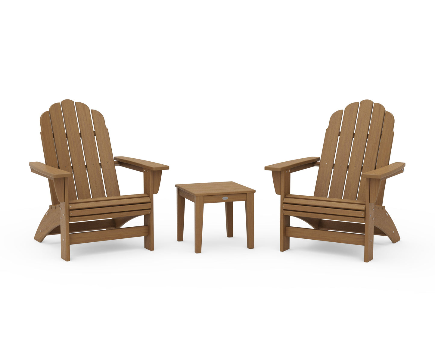 POLYWOOD 3-Piece Vineyard Grand Adirondack Set — Natural