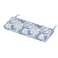 POLYWOOD Chinoiserie Bench Seat Cushion — Leaf Sky Blue