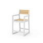 POLYWOOD EDGE Sling Counter Arm Chair — Vintage White / Dupioni Apricot Sling