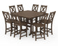 POLYWOOD Braxton 9-Piece Farmhouse Trestle Bar Set — Kona