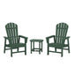 POLYWOOD South Beach Casual Chair 3-Piece Set with 18" South Beach Side Table FREE SHIPPING