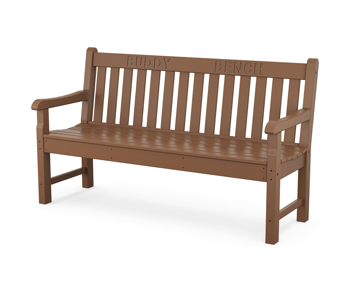 POLYWOOD 60" Buddy Bench — Teak