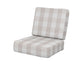 POLYWOOD Ateeva Harbour Seat and Back Cushion — Buffalo Plaid Dune Burlap
