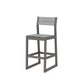 POLYWOOD EDGE Sling Bar Side Chair — Driftwood / Metallic Sling