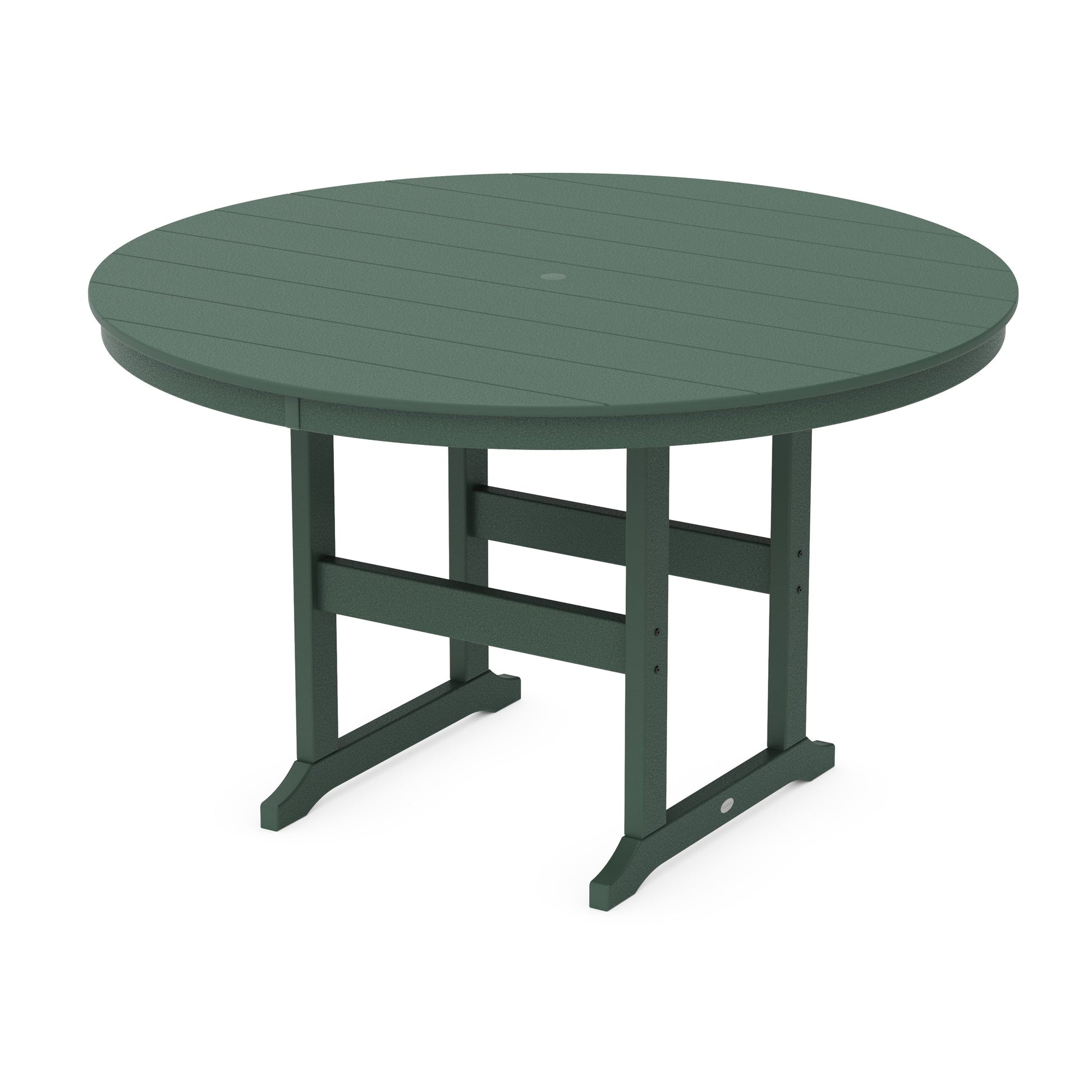 POLYWOOD 60" Round Farmhouse Counter Table — Green