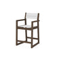 POLYWOOD EDGE Sling Counter Arm Chair — Kona / White Sling