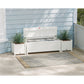 POLYWOOD 48" Nautical Straight Planter Storage Bench Set