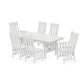 POLYWOOD Acadia 7-Piece Farmhouse Dining Set with Trestle Legs — Vintage White