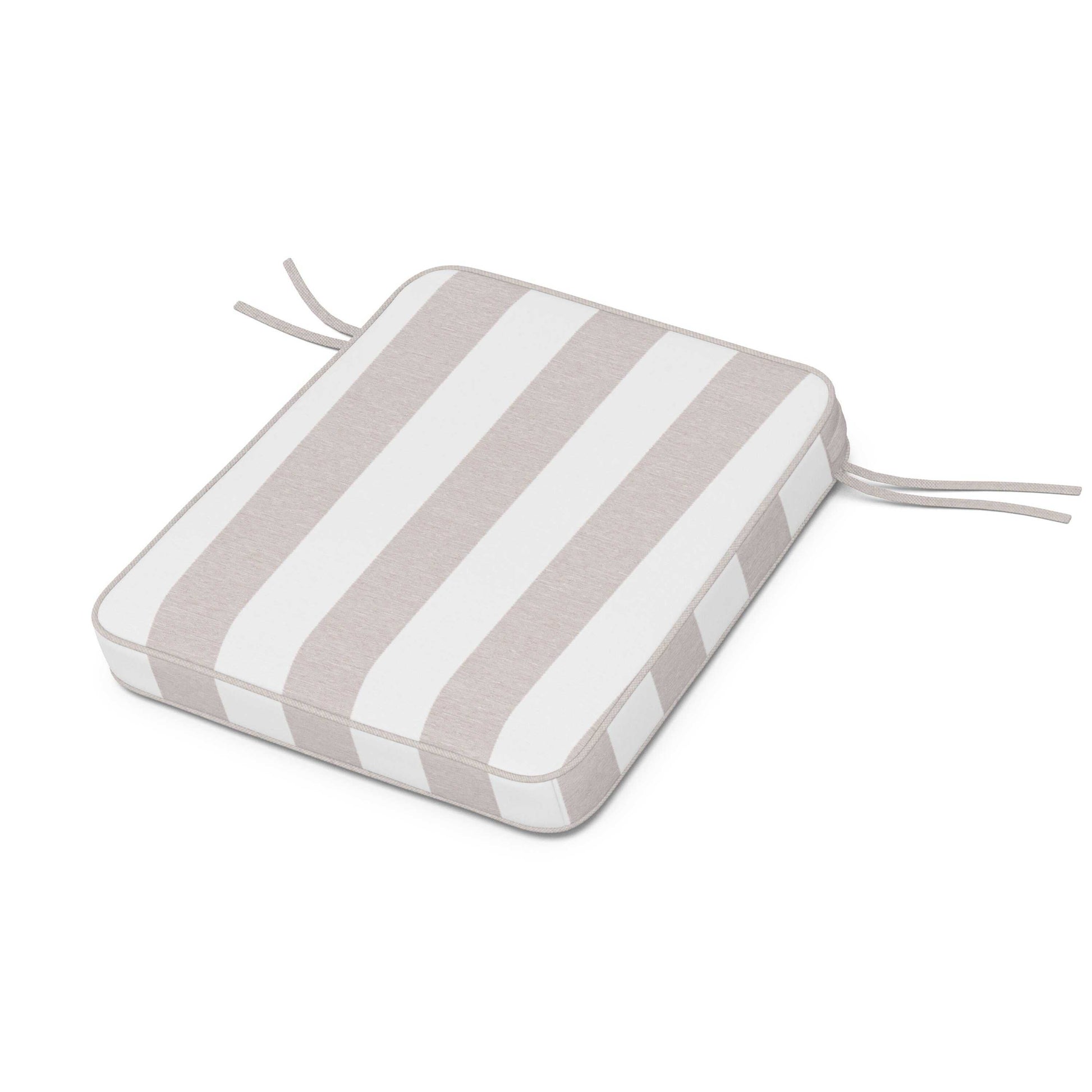 POLYWOOD Chinoiserie Rocker Seat Cushion — Cabana Stripe Dune Burlap