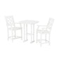 POLYWOOD Chinoiserie 3-Piece Counter Set — White