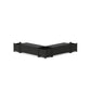 POLYWOOD 48" Country Living L- Shaped Planter Storage Bench Corner Set — Black